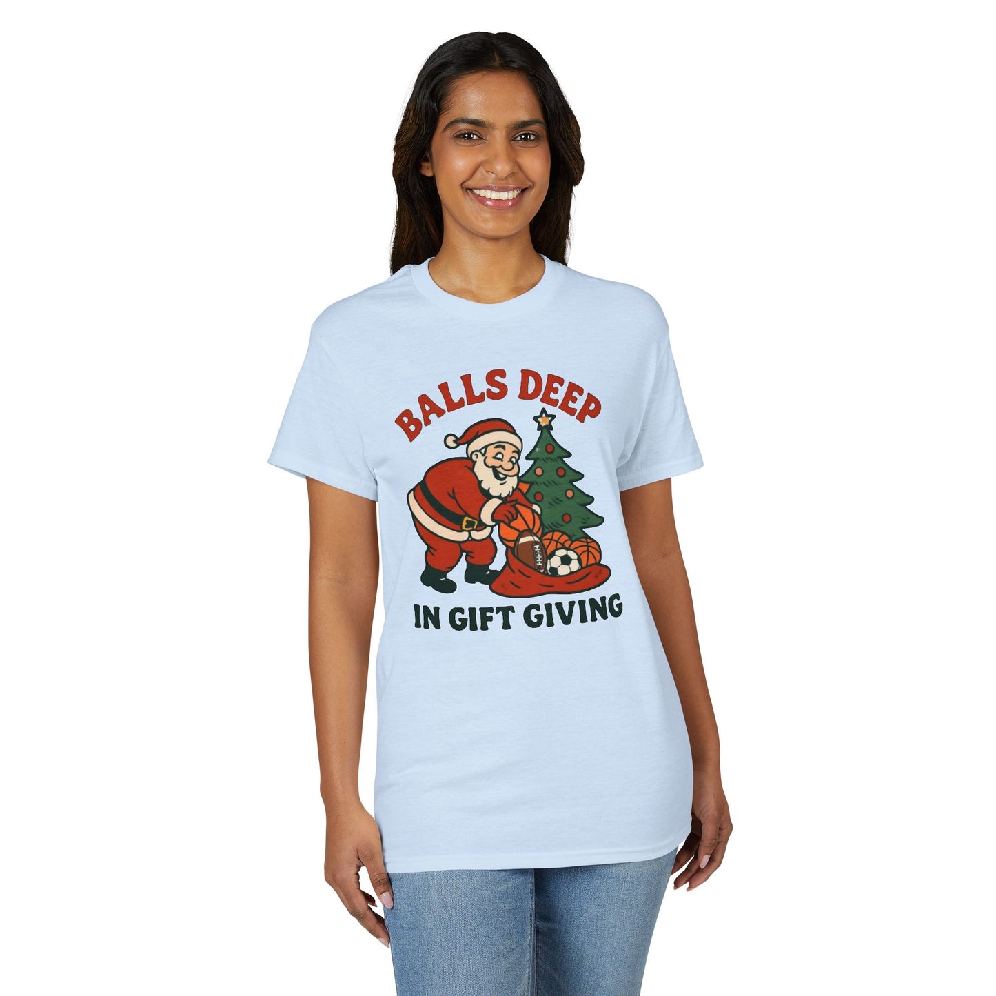 Santa Balls Deep, Unisex DryBlend® T-Shirt