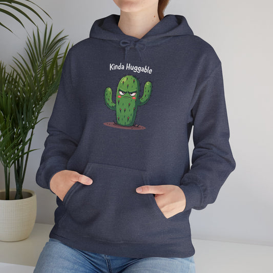 Kinda Huggable, Unisex Heavy Blend Sweatshirt, Comfy Gift, Funny Plant Lover Apparel, Perfect for Casual Outings, Spring Celebration - Psychonaut Swag