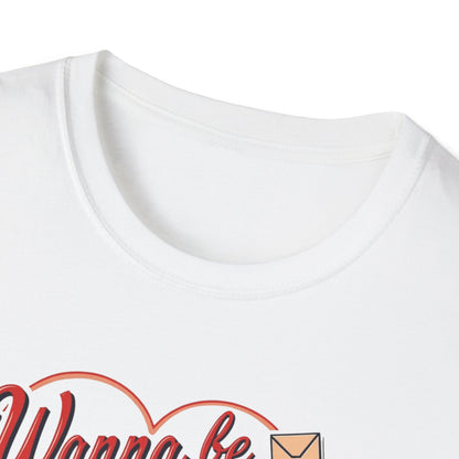 Valentine "Wanna Be My Valentine" T-Shirt - Cute Heart & Love Letter Tee