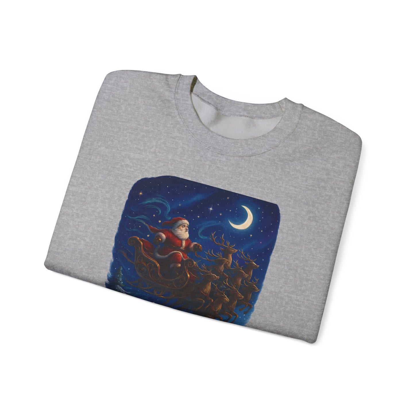 Christmas Santa Sleigh Crewneck Sweatshirt