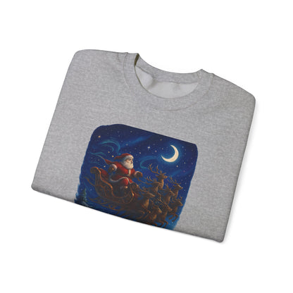 Christmas Santa Sleigh Crewneck Sweatshirt