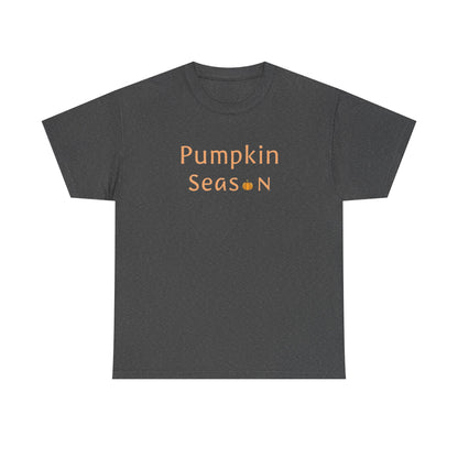 Pumpkin Season Unisex Heavy Cotton Tee, Fall Apparel, Halloween Shirt, Thanksgiving Tee, Cozy Autumn Fashion, Seasonal Wear