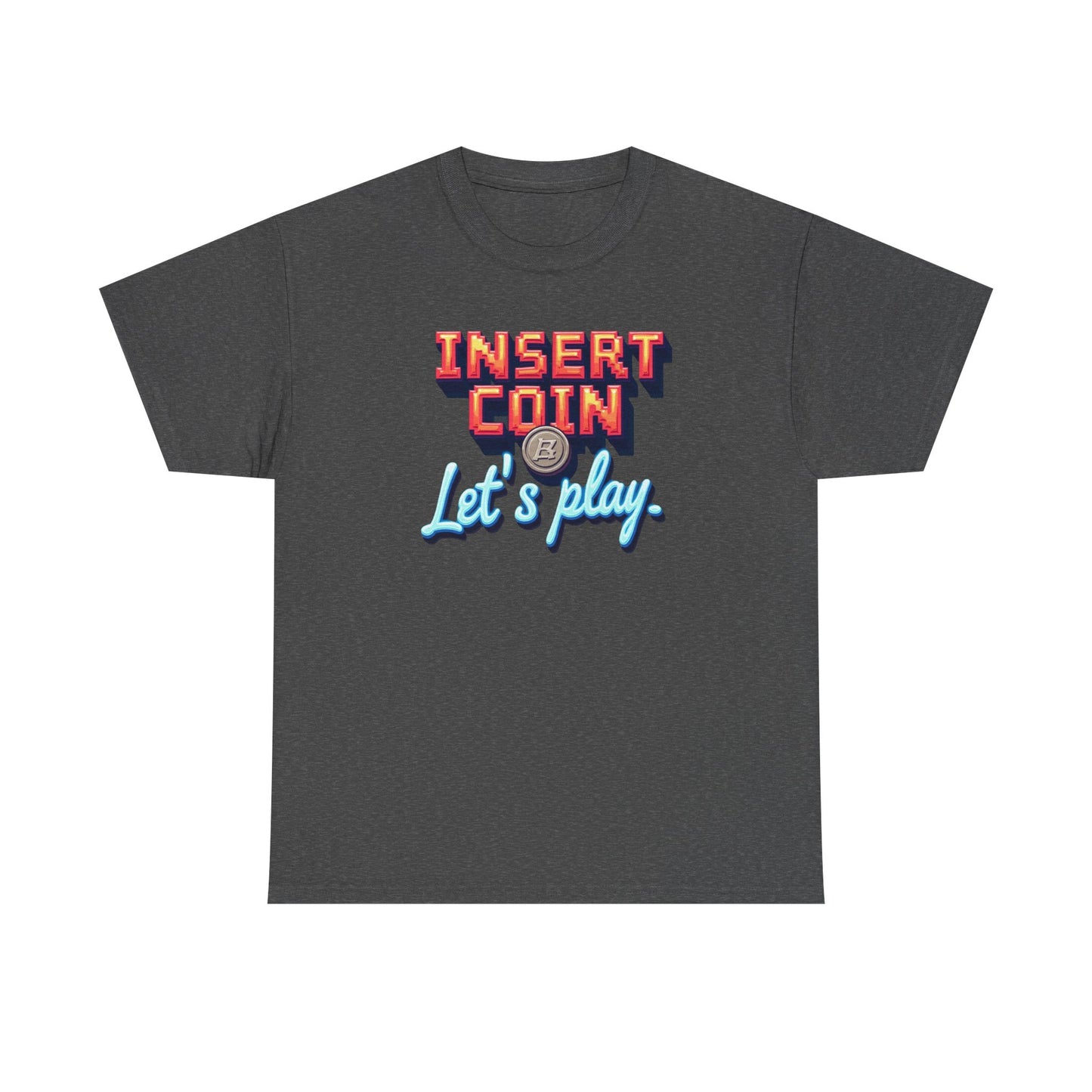 Insert Coin Tee, Let's Play Graphic Shirt, Retro Gamer T-Shirt, Unisex Cotton Tee, Gift for Game Lovers, Casual Wear