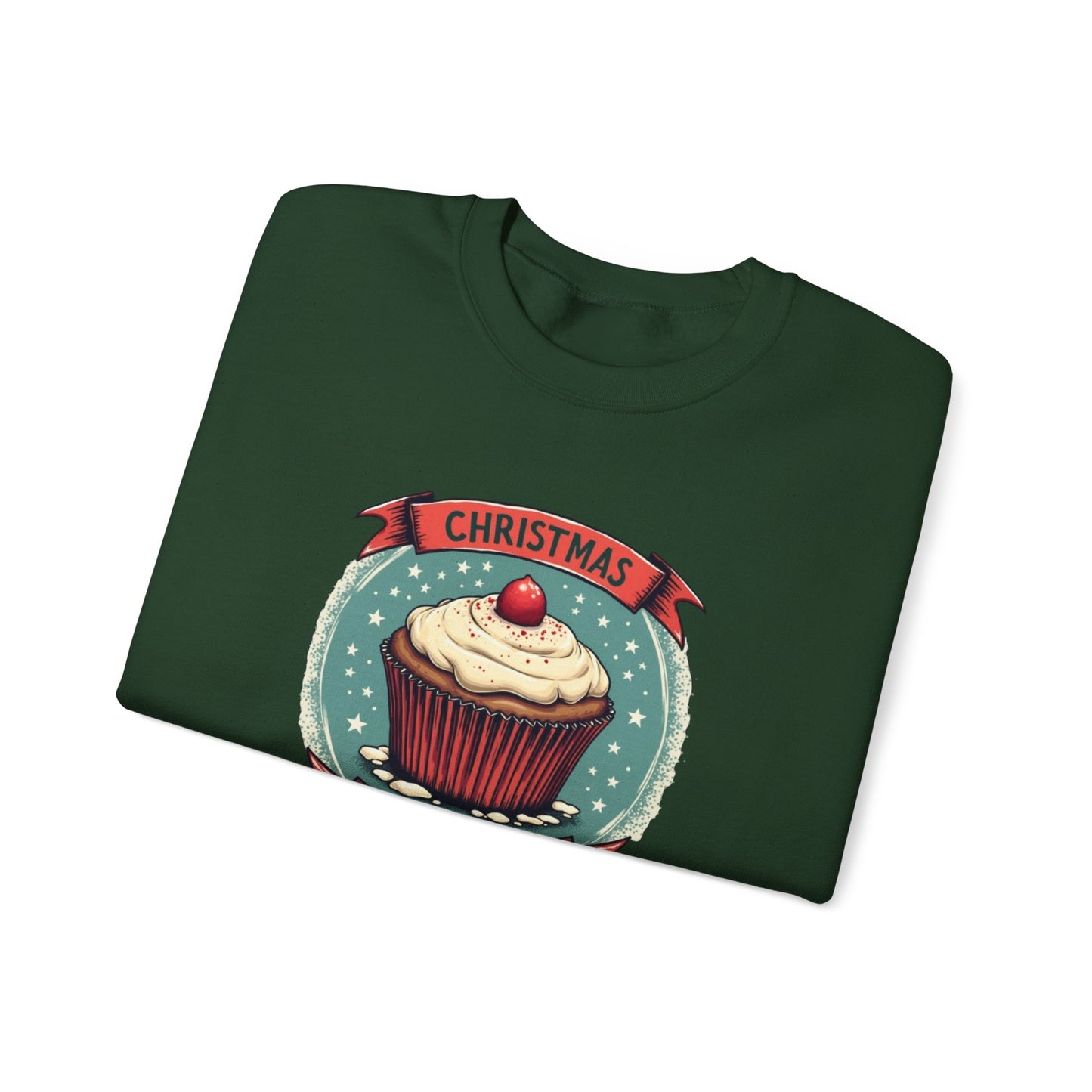 Christmas Stud Muffin with Icing Sweatshirt - Cute Holiday Cupcake Crewneck
