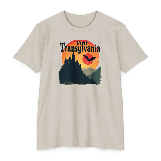 Visit Transylvania T-Shirt — Vintage Vampire Castle Halloween Tee