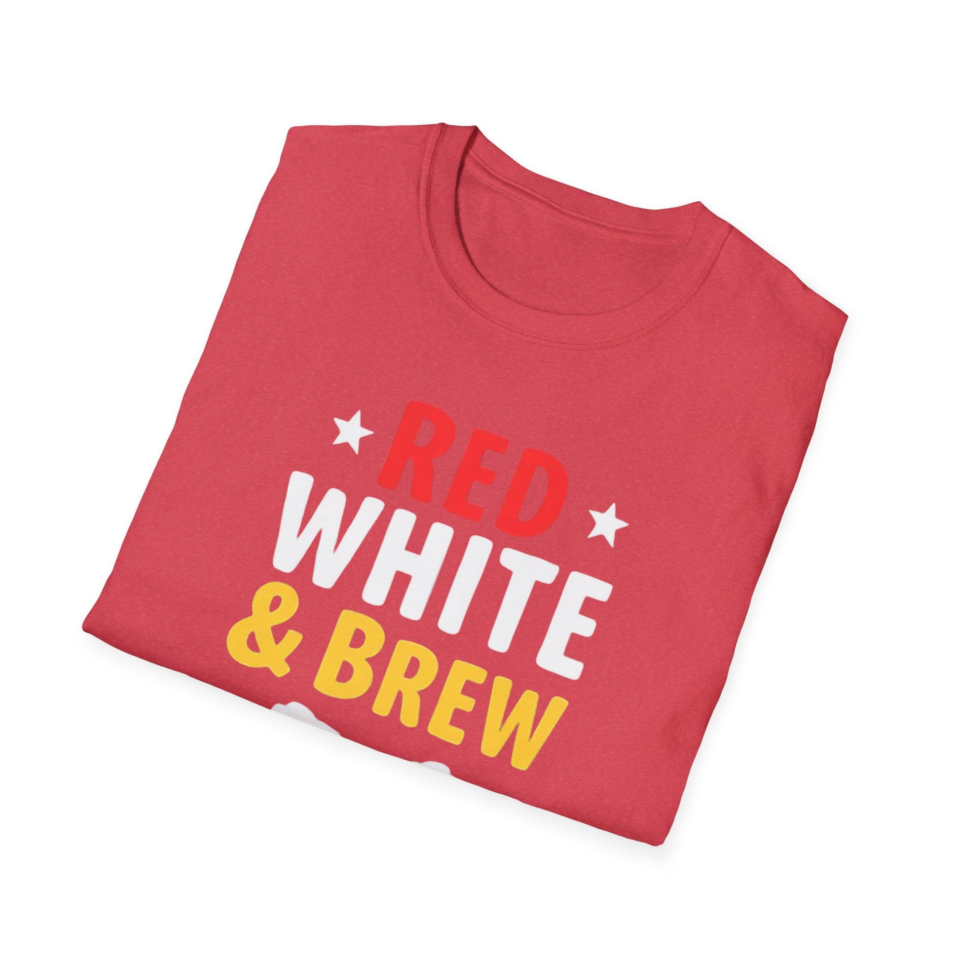 Red White & Brew Shirt, Gift for Dad, Fourth of July Apparel, BBQ Party Wear - Psychonaut Swag
