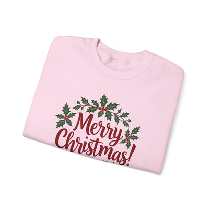 MERRY CHRISTMAS wreath, Crewneck Sweatshirt
