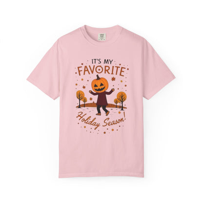 Halloween Pumpkin Head T-Shirt — "It's My Favorite Holiday Season!"