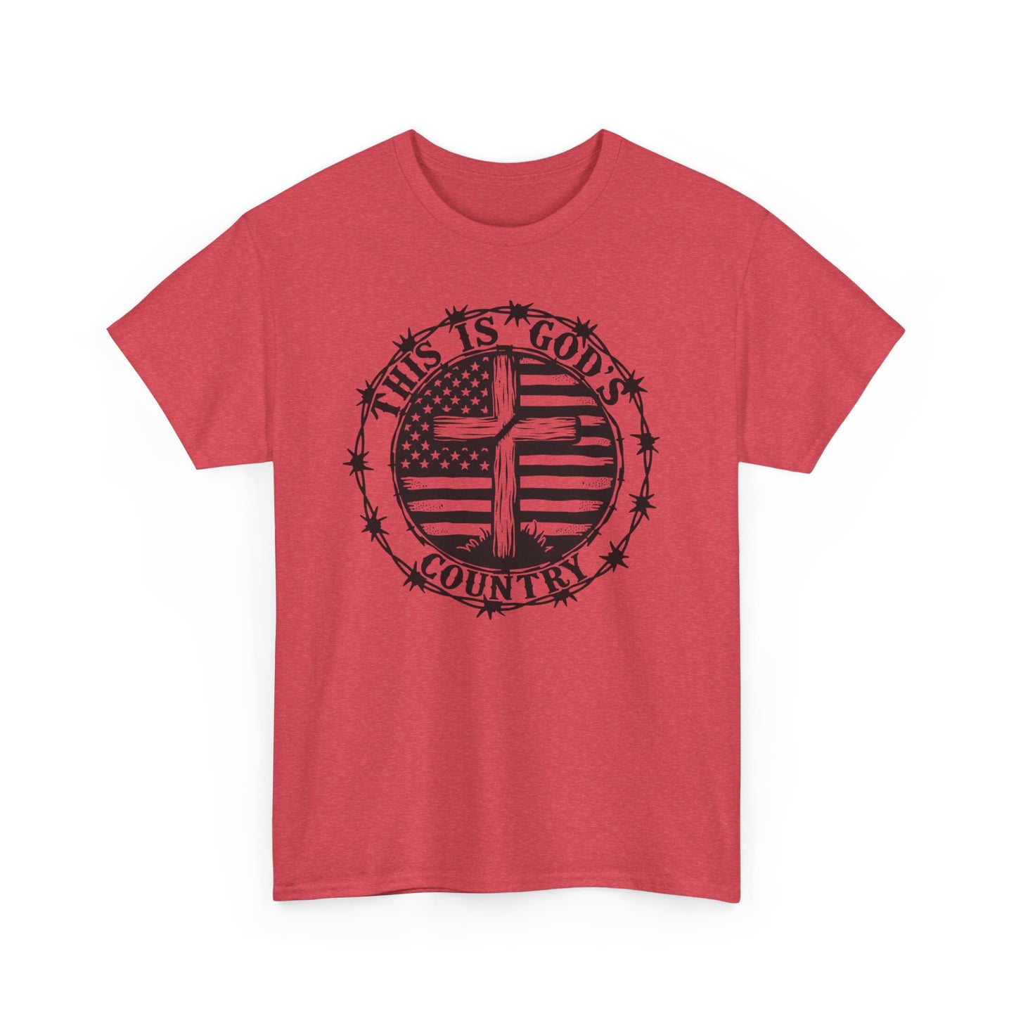 God’s Country, Unisex Heavy Cotton Tee - 'This is God's Country' Graphic Tee - Psychonaut Swag