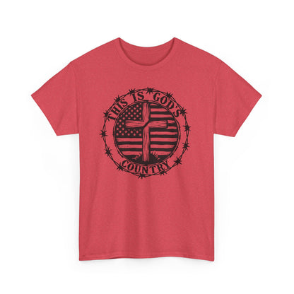 God’s Country, Unisex Heavy Cotton Tee - 'This is God's Country' Graphic Tee - Psychonaut Swag