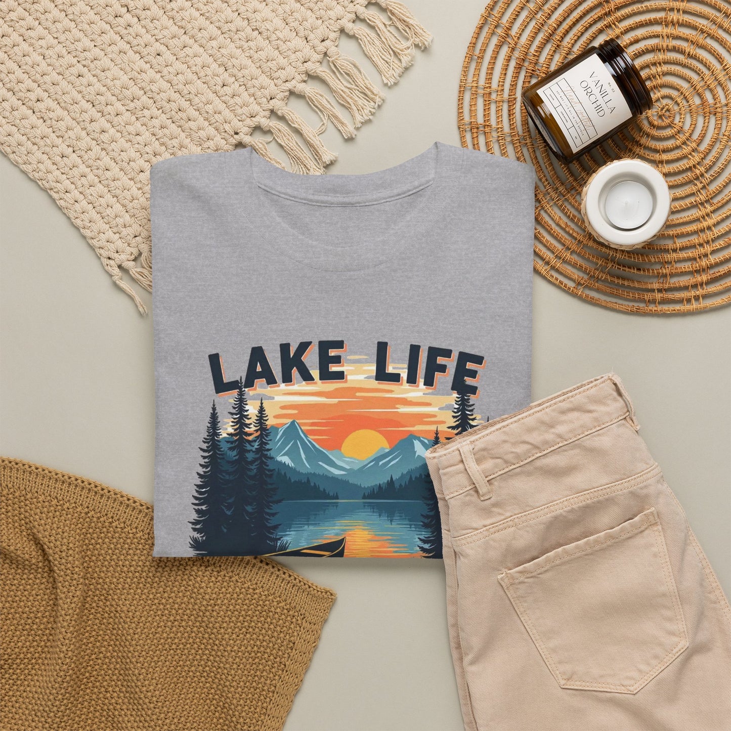 Lake Life Cabin Culture T-Shirt — Vintage Sunset Wilderness Tee