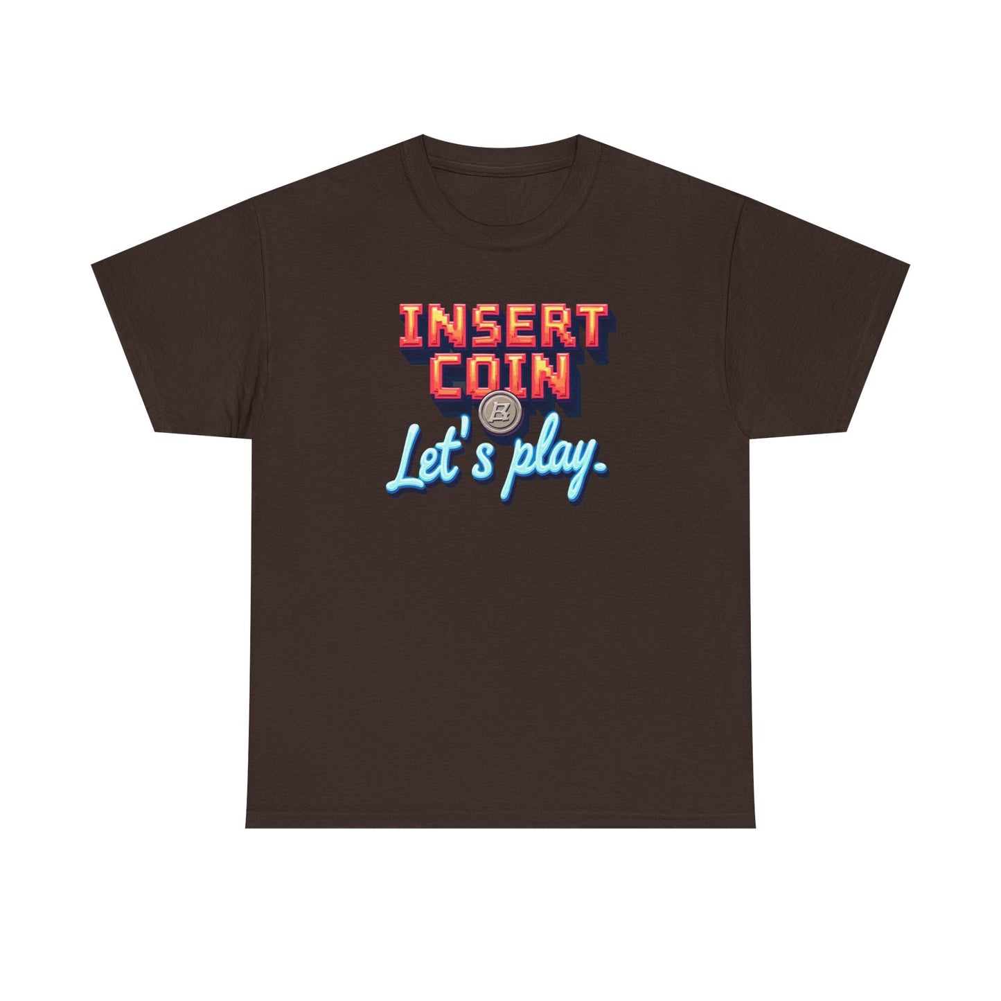 Insert Coin Tee, Let's Play Graphic Shirt, Retro Gamer T-Shirt, Unisex Cotton Tee, Gift for Game Lovers, Casual Wear