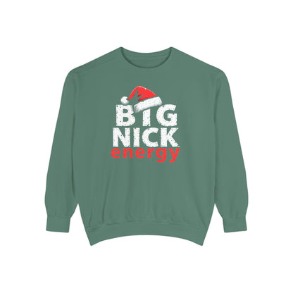 Big Nick Energy Sweatshirt — Christmas Santa Hat Holiday Sweater