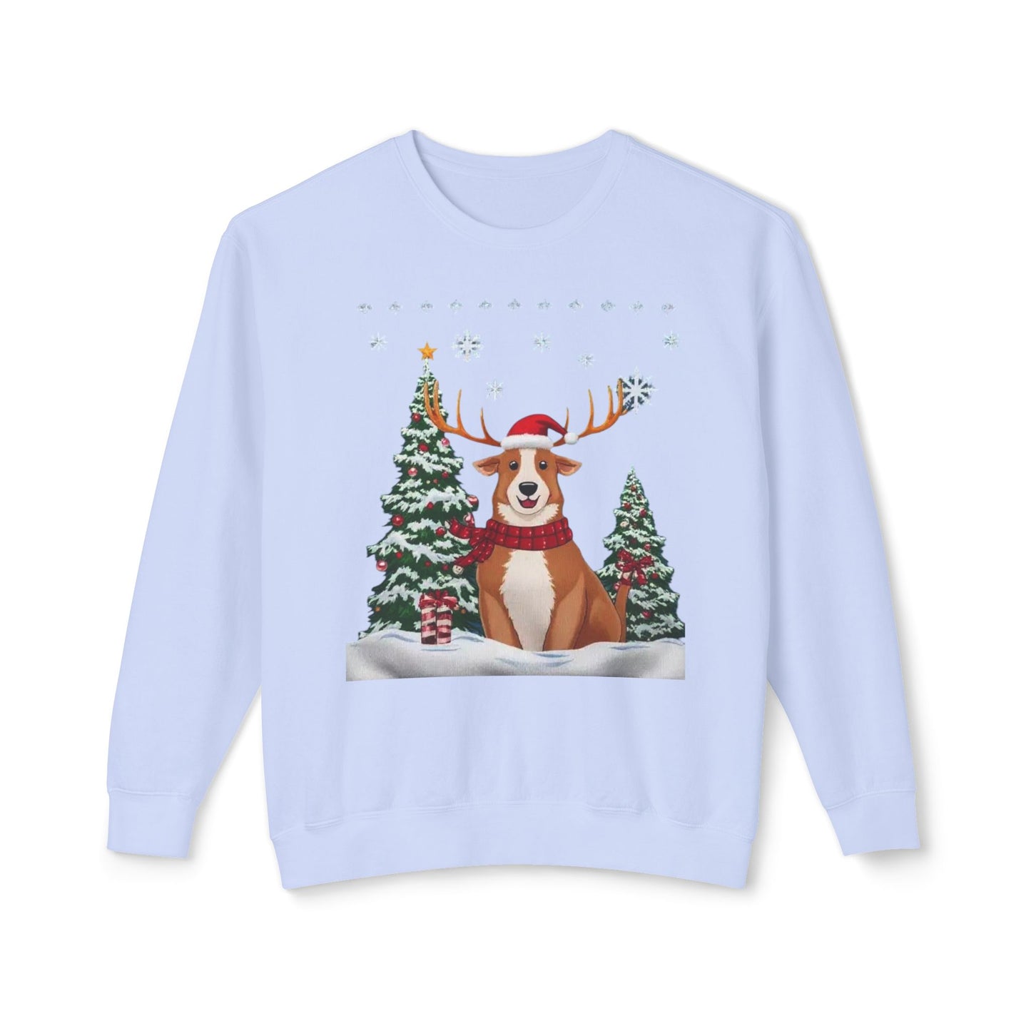 Christmas Corgi Sweatshirt - Festive Dog Reindeer Holiday Crewneck