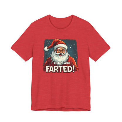 Funny Christmas T-Shirt – Vintage Santa "I Know Who Farted!" Holiday Tee