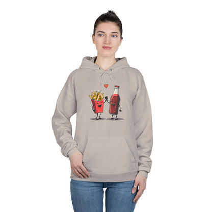 Fries and Soda Love, Unisex EcoSmart® Pullover Hoodie Sweatshirt