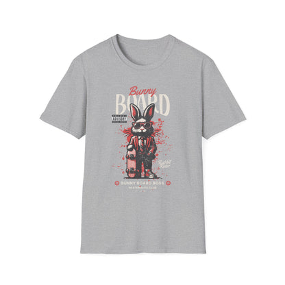 Skateboarding Bunny, Unisex Softstyle T-Shirt