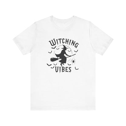 Witching Vibes Graphic Tee, Halloween Apparel, Unisex Costume Top, Casual T-Shirt, Spooky Season Outfit, Witchy Gift