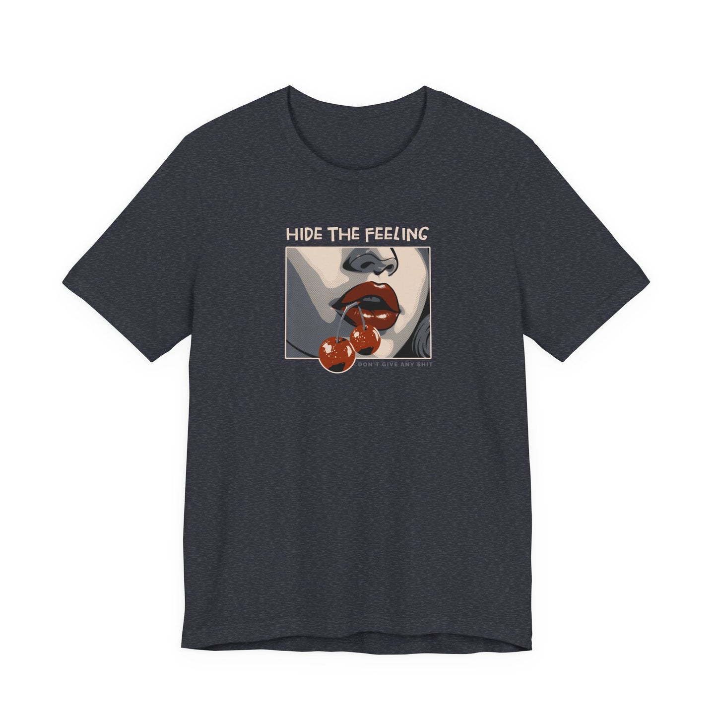 Hide the feelings, Cherry Lips, Unisex Jersey Short Sleeve Tee