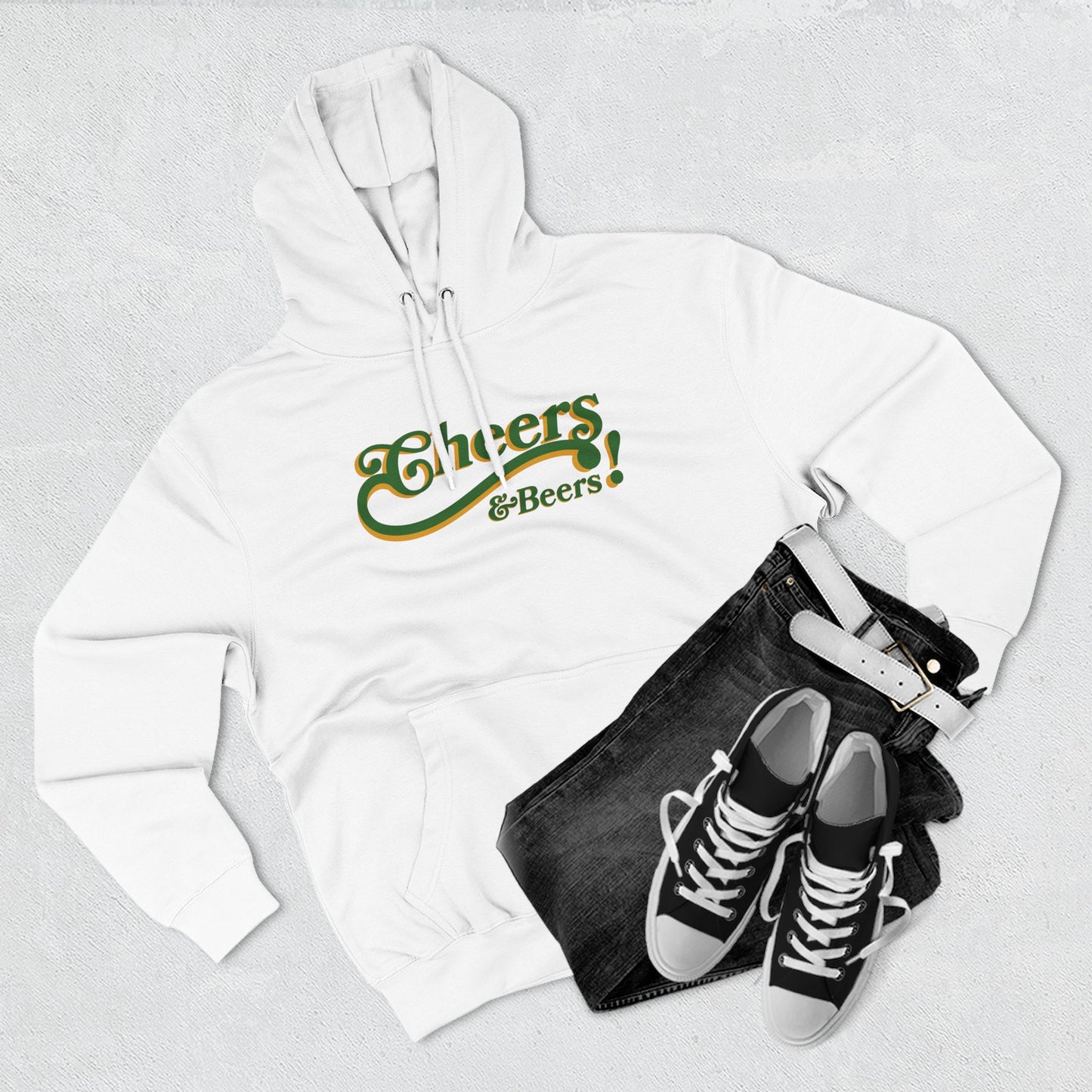 Cheers & Beers Hoodie — Retro Script St. Patrick’s Day Sweatshirt