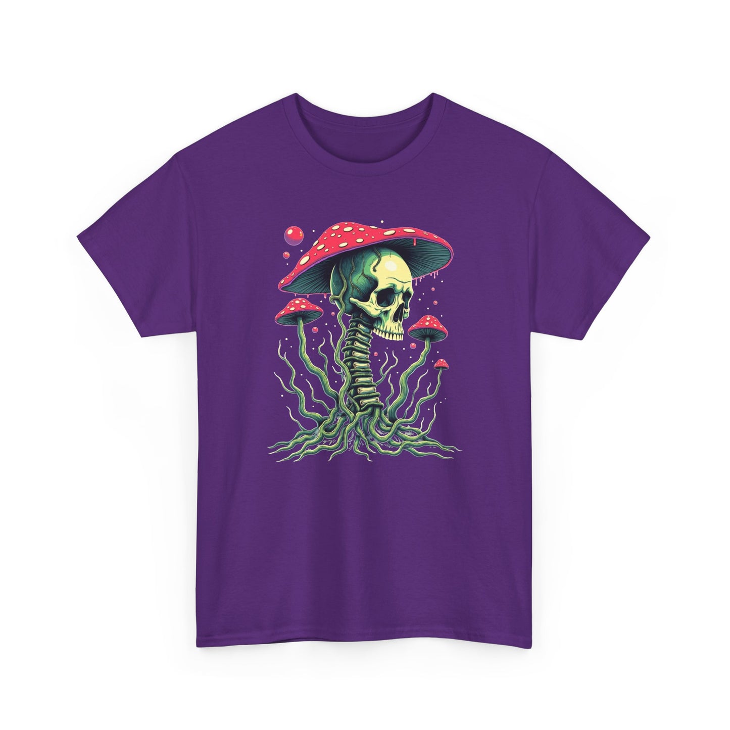 Skull Mushroom Tee — Psychedelic Skull & Fungi Graphic T-Shirt