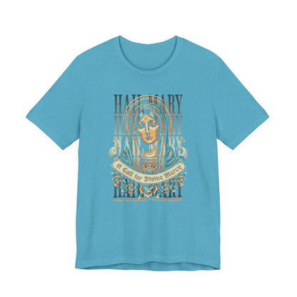 Mary Ave Maria Graphic Tee — 'Ave Maria' Vintage Religious Portrait T‑Shirt