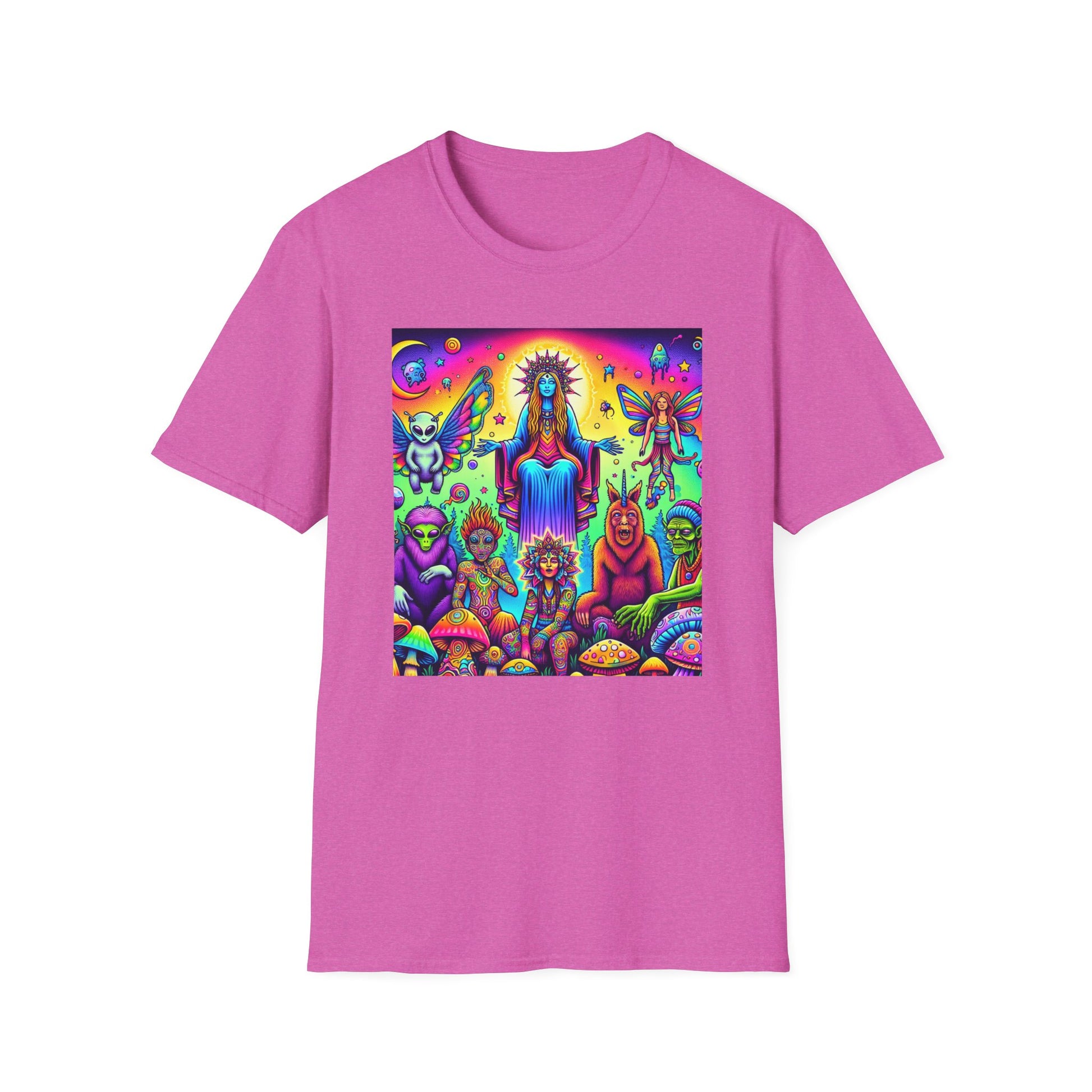 Mythical Creatures Unisex Softstyle T-Shirt - Last Supper Style - Psychonaut Swag