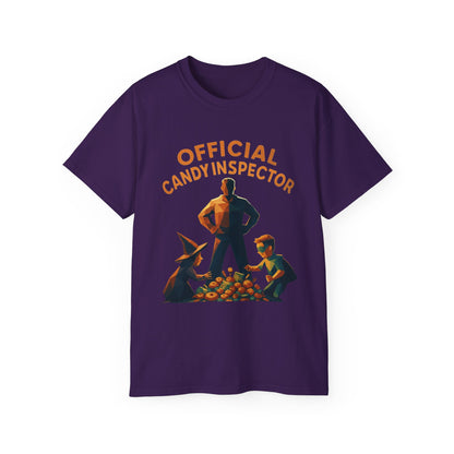 Official Candy Inspector Unisex Ultra Cotton Tee, Funny Gift, Halloween Tee, Party Shirt, Retro Style T-Shirt