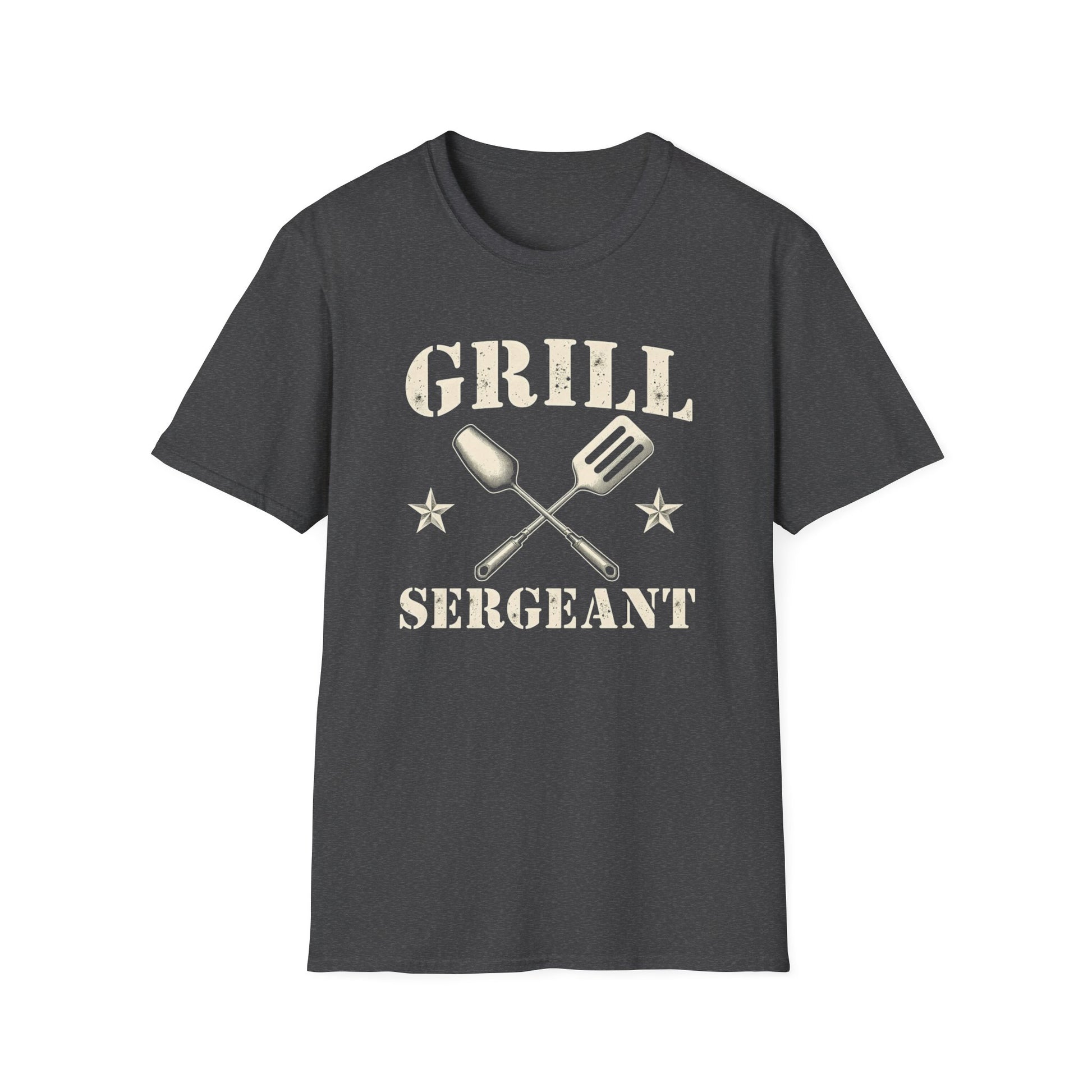 Grill Sergeant T-Shirt, Unisex Softstyle Tee, BBQ Gift, Father's Day Shirt, Grilling Apparel - Psychonaut Swag