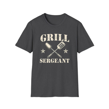 Grill Sergeant T-Shirt, Unisex Softstyle Tee, BBQ Gift, Father's Day Shirt, Grilling Apparel - Psychonaut Swag