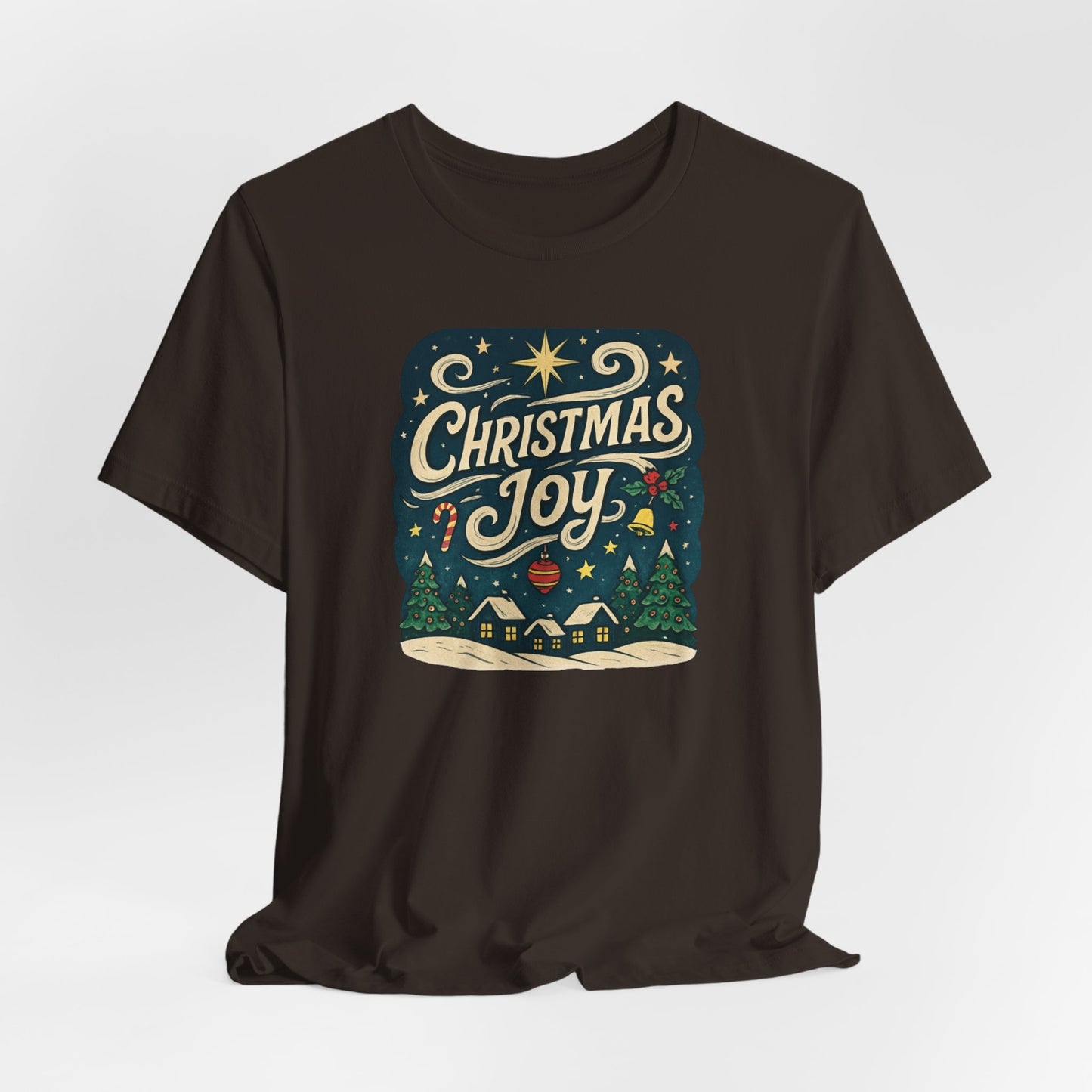 Christmas Joy Holiday T‑Shirt — Festive Winter Village Graphic Tee