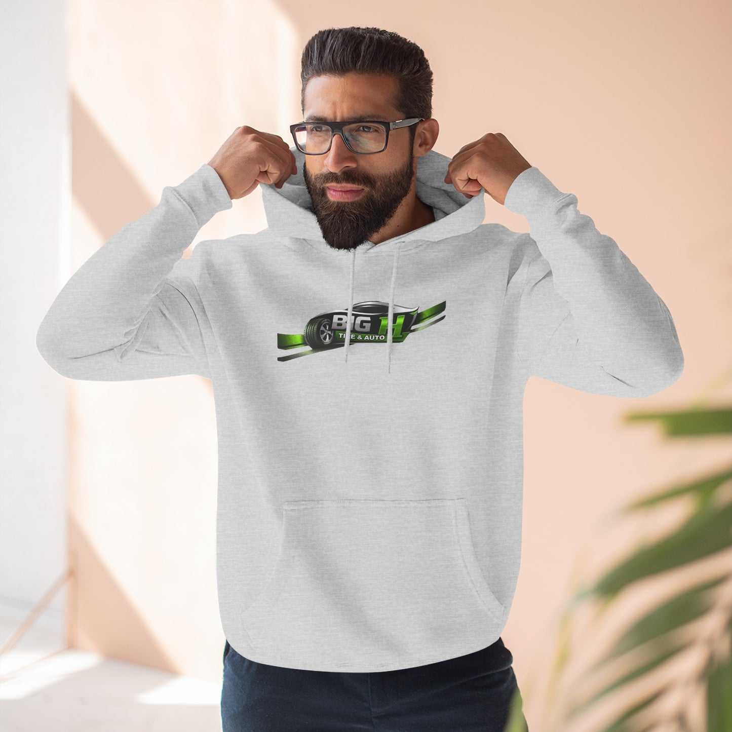 Mechanic Big H, Three-Panel Fleece Hoodie
