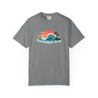 Sunset Surf Graphic T-Shirt — Tropical Wave Island Tee