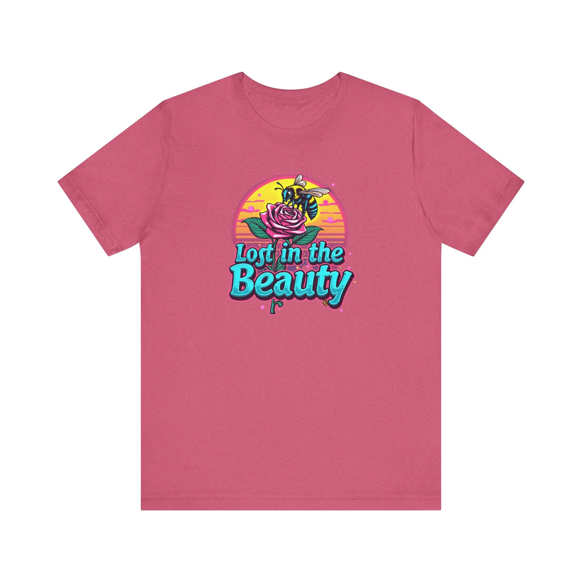 Lost in the Beauty Unisex Tee - Floral Graphic Short Sleeve Shirt - Psychonaut Swag