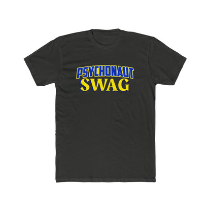 Psychonaut Swag Graphic Tee — Retro Blue & Yellow Psychedelic Shirt
