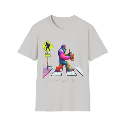 Sax-Squatch, Unisex Softstyle T-Shirt - Psychonaut Swag