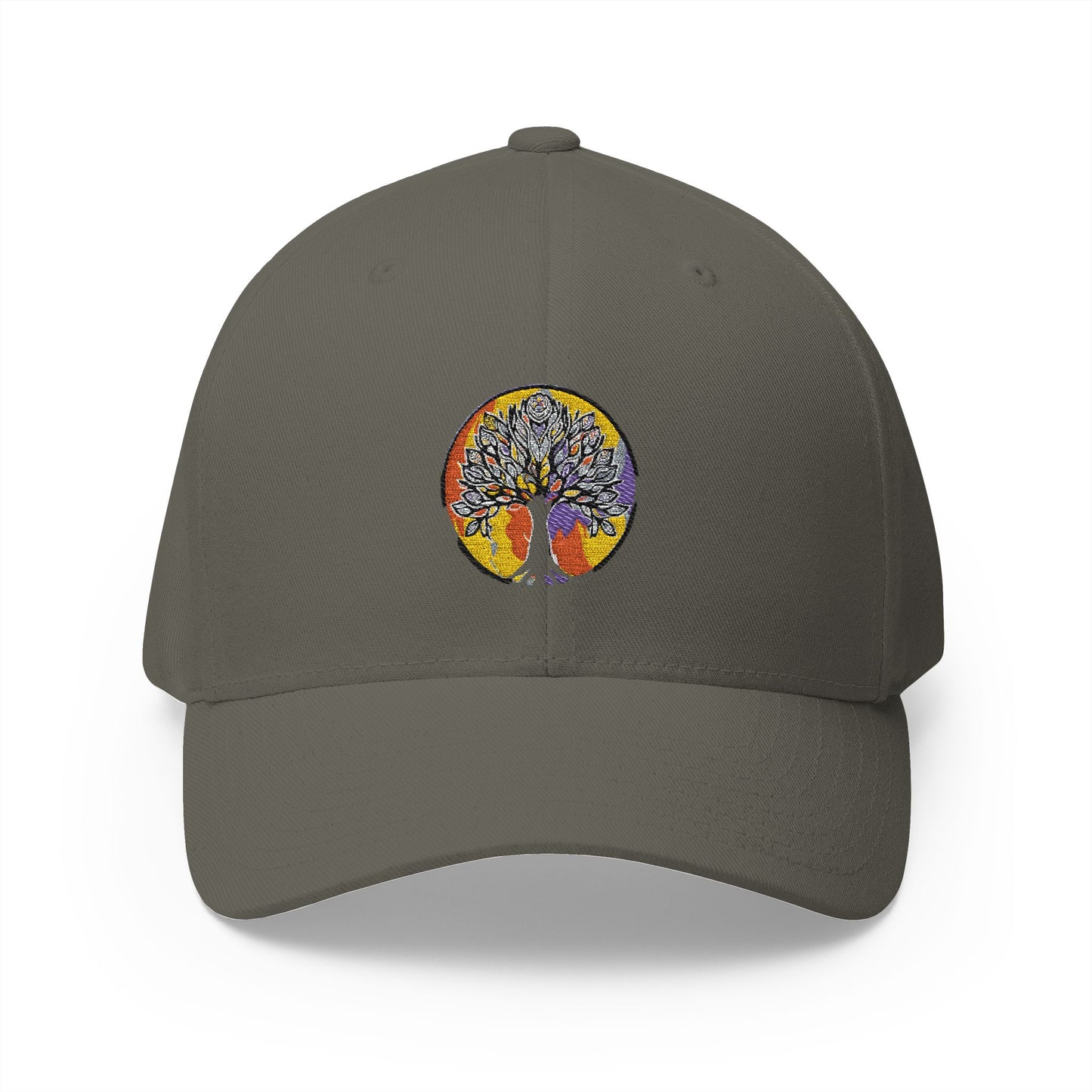 Tree of life, Closed-Back Structured Cap (Embroidery)