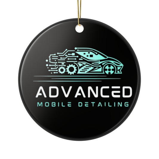 Advanced, Custom Ceramic Ornaments for Car Enthusiasts - Advanced Mobile Detailing, Unique Gift, Holiday Decor, Personalized Home Accent