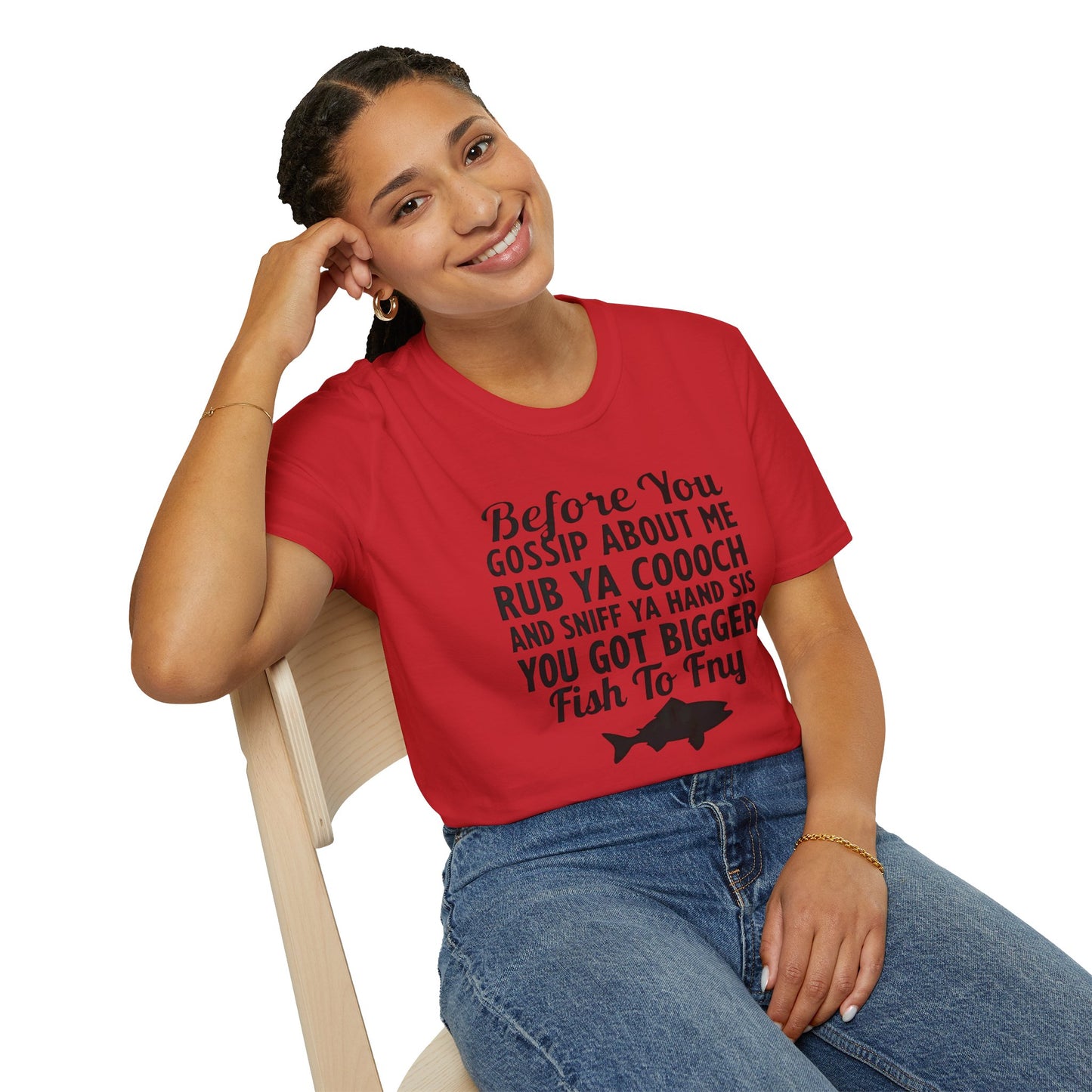 Funny Fish Fry, Unisex Softstyle T-Shirt