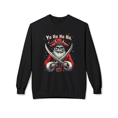 Pirate Christmas, Shiver Season, Unisex Midweight Softstyle Fleece Crewneck Sweatshirt
