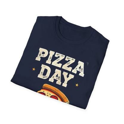 Pizza Day Unisex Softstyle T-Shirt | Fun Foodie Shirt for Pizza Lovers, Casual Wear, Gift for Food Enthusiasts, Celebration Apparel