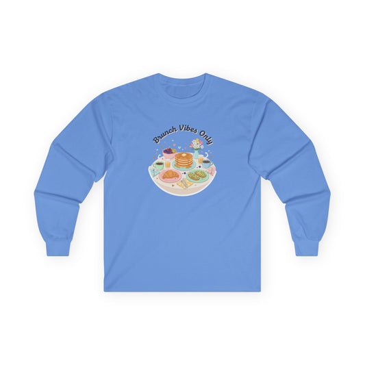 Brunch Vibes Long Sleeve Tee — Cute Breakfast Graphic Shirt