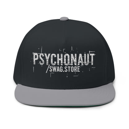Flat Bill Cap (Psychonaut) - Stylish Embroidered Snapback, Perfect for Streetwear, Festivals, Casual Outings, Gifts