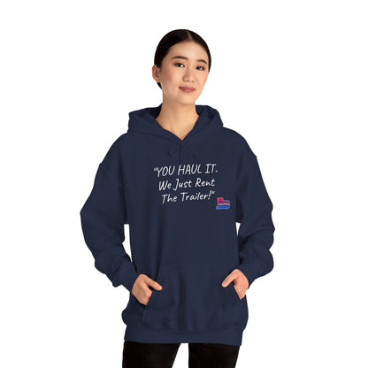 Kentuckiana Small biz swag, Trailer Rental Hoodie for Road Trips, Gifts for Adventure Lovers, Unique Hoodie for Renters, Travel Gear, Funny Sweatshirt