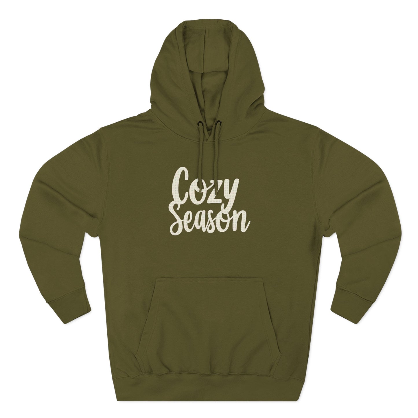 Cozy Season Hoodie — Soft Fleece Pullover with Script Graphic