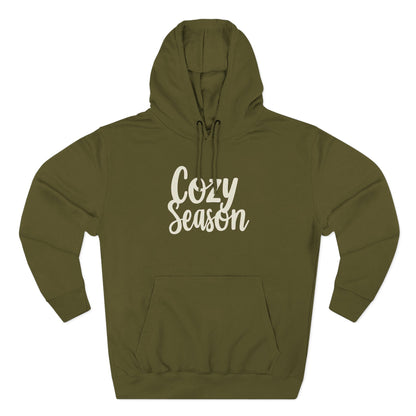 Cozy Season Hoodie — Soft Fleece Pullover with Script Graphic