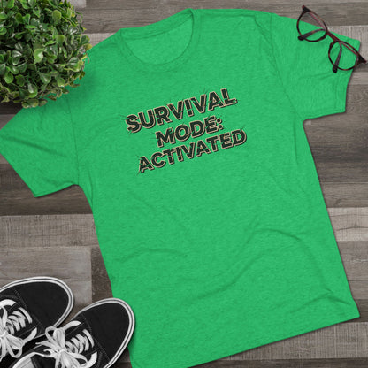 Survival Mode Activated T-Shirt — Camo Text Graphic Tee