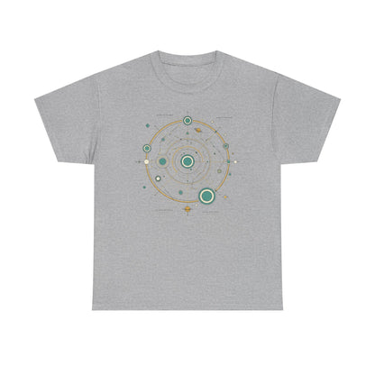 Solar System Minimalist T‑Shirt — Celestial Orbit Graphic Tee