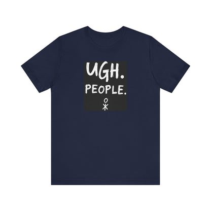 Frustration Level: UGH. PEOPLE. Unisex Tee, Funny Graphic T-Shirt, Gift for Introverts, Casual Wear, Everyday Humor - Psychonaut Swag