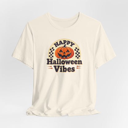 Happy Halloween Vibes Tee — Retro Pumpkin Halloween T-Shirt